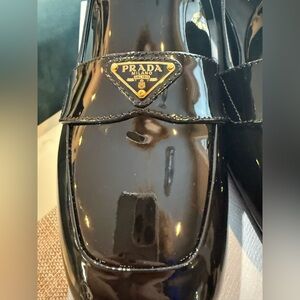 Prada Glossy Black Loafers